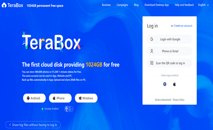 terabox online play