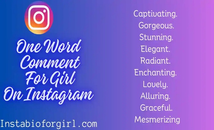 one word comment on girl pic