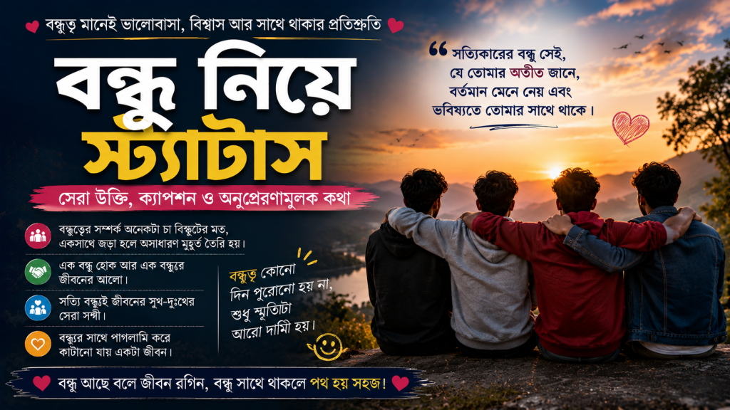 বন্ধু নিয়ে স্ট্যাটাস