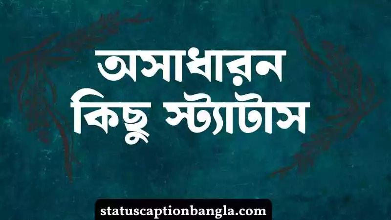 অসাধারন কিছু স্ট্যাটাস